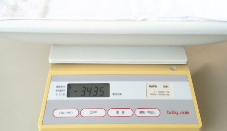 デジタル体重計（5g）の測定方法