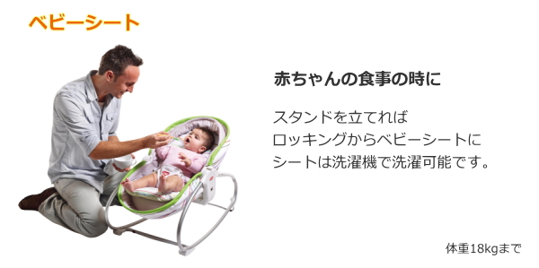 ベビーラック「3in1 おひるねロッキング・ナッパー アクアフロー」04