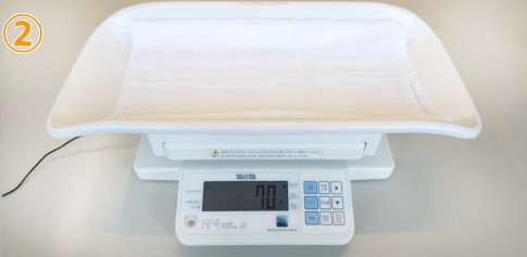 デジタル体重計（5g）の測定方法