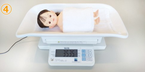 デジタル体重計（5g）の測定方法