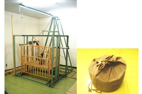 ベビーベッドの強度試験