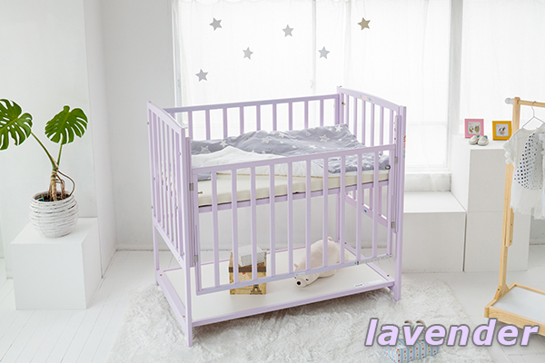 ベビーベッドのカラーバリエーションラベンダー