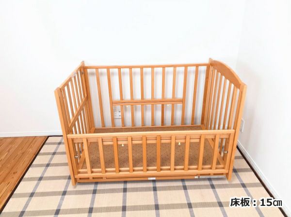 【値下げ】サワベビー　ベビーベッド　ティアラDX ダークブラウン サワベビー ベビーベッド ティアラDX ダークブラウン【代金引換不可