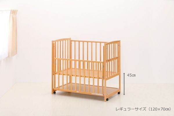ハイタイプベッド ツーオープン【ダークブラウン】収納棚付 | ベビー