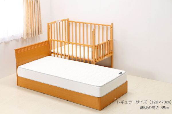 コンパクトベッド ツーオープン小型【ホワイト】 | ベビーベッド 