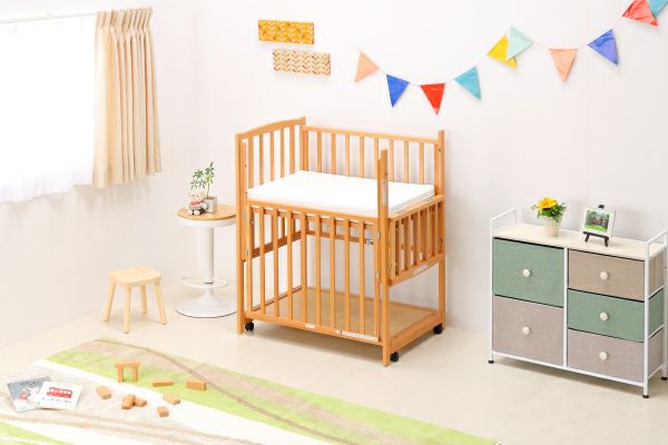 ベビーベット 石崎家具 チェリッシュ 折りたたみベビーベッド レギュラーサイズ 幅