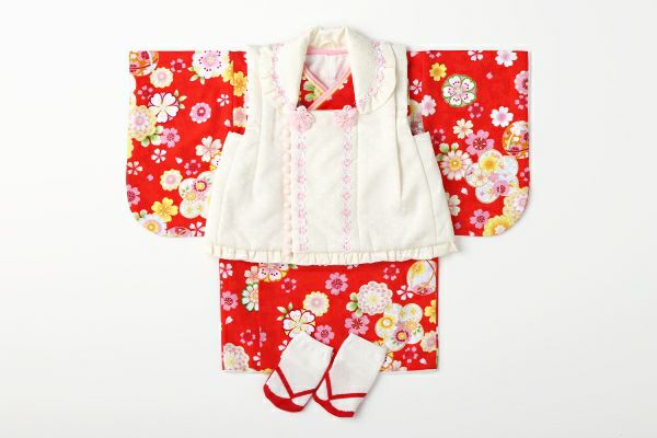 女の子用 ベビー着物 （赤色） | ベビーベッド・ベビー用品レンタル