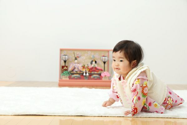 女の子用 ベビー着物 （桃色） | ベビーベッド・ベビー用品レンタル