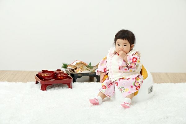 女の子用 ベビー着物 （桃色） | ベビーベッド・ベビー用品レンタル