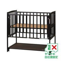 自社便限定】ハイタイプベッド ツーオープン【ダークブラウン】収納棚