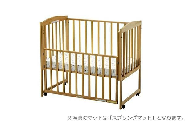 ハイタイプベッド小型【ナチュラル】（3次元高反発マットレス付